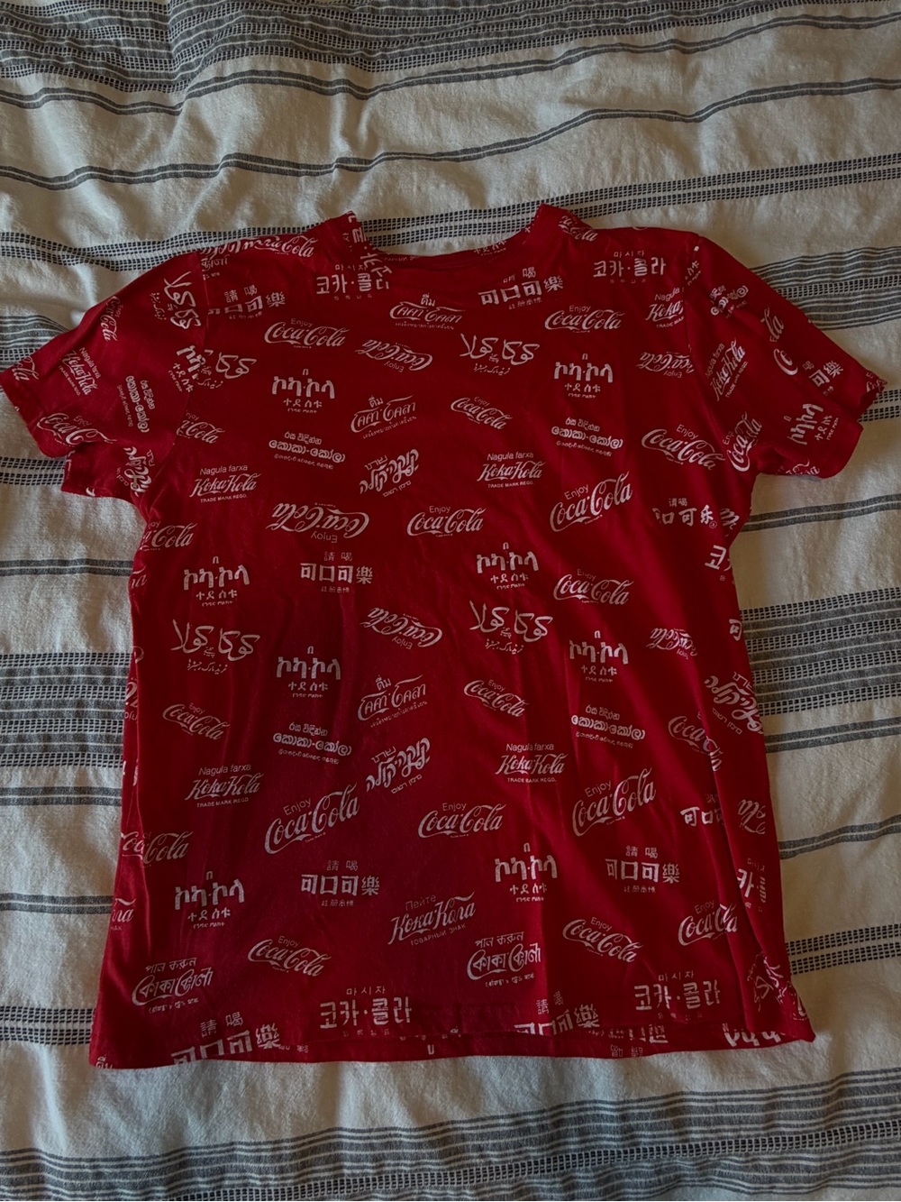 Coca Cola Red All-Over Logo Short Sleeve Tee
